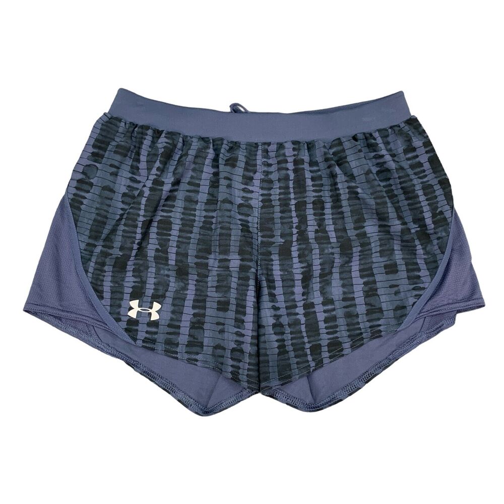 Under Armour Shorts Womens XS Extra Small Purple Blue Heatgear Drawcord Lined